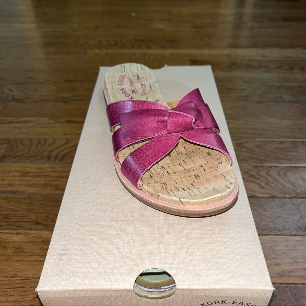 Kork-Ease The Original Brigit Slide Sandals Bright Purple & Tan Women’s Size 6 - Picture 7 of 14